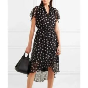 Madewell Amaryllis Printed Chiffon High-Low Dress